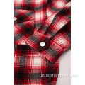 Atacado Stretch Plaid Flannel Fashion Men&#39;s Custom Shirt